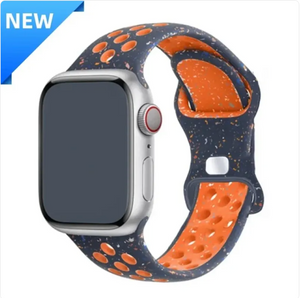 Free two-tone silicone sports watch band